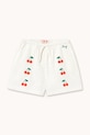 Tinycottons szorty bawełniane dziecięce MINI CHERRIES TWILL SHORTS wzorzyste biały SS26.314