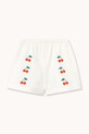 Tinycottons szorty bawełniane dziecięce MINI CHERRIES TWILL SHORTS SS26.314 biały SS26