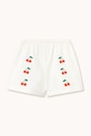 Tinycottons szorty bawełniane dziecięce MINI CHERRIES TWILL SHORTS SS26.314 biały SS26