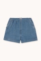 Tinycottons szorty jeansowe dziecięce STRIPES DENIM SHORTS SS26.338 niebieski SS26