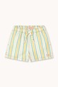 Tinycottons szorty bawełniane dziecięce MULTICOLOR STRIPES SHORTS SS26.358 biały SS26