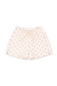 Konges Sløjd szorty bawełniane dziecięce SPOTTY SWEAT SHORTS GOTS bawełna beżowy KS105091.PPY2