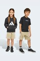 Adidas спортен къс панталон за деца от памук зелен KB9644