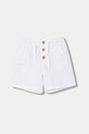 United Colors of Benetton kratke hlače za djecu s lanom bijela 43WBG9039.P.Stagionale
