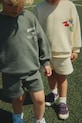 Konges Sløjd къс панталон тип анцуг за деца с памук LOU SWEAT SHORTS OCS зелен KS105452.PPY2