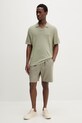 Les Deux szorty męskie z lnem Otto 1001791 zielony SS26