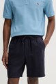 Les Deux szorty męskie z lnem Otto granatowy 1001791