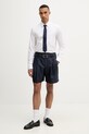 Kenzo pantaloni scurți bărbătești cu lână FG55SH3029FA bleumarin SS26