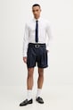 Kenzo pantaloni scurți bărbătești cu lână FG55SH3029FA bleumarin SS26