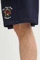 Drôle de Monsieur szorty bawełniane Slogan Rose granatowy J.BS180.CO127.NY