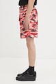 A Bathing Ape szorty Palm Tree Camo 1L30153312 czerwony SS26