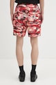 Odzież A Bathing Ape szorty Palm Tree Camo 1L30153312 czerwony