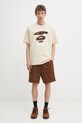 A Bathing Ape szorty College Monogram brązowy 1L30153320