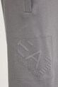 Βαμβακερό σορτσάκι EA7 Emporio Armani γκρί AF17787.7M001491