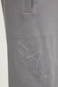 Βαμβακερό σορτσάκι EA7 Emporio Armani γκρί AF17787.7M001491