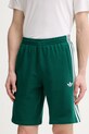 adidas Originals szorty bawełniane aplikacja zielony KE3563