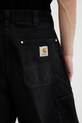 Rifľové krátke nohavice Carhartt WIP OG Single Knee Short čierna I036308.89B7