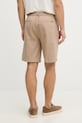 Ρούχα Mos Mosh σορτς ανδρικά με λινό Baldo 510160 μπεζ