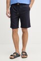 Mos Mosh σορτς ανδρικά με λινό Mavi σκούρο μπλε 510190