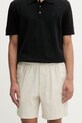 Calvin Klein σορτς ανδρικά με λινό μπεζ LV04LF620G