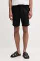 Calvin Klein σορτς ανδρικά με λινό μαύρο LV04LF620G