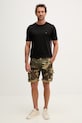 Alpha Industries szorty cargo męskie bawełniane z elastanem Crew Short Camo 196201 zielony SS26