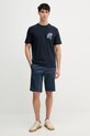 Trussardi szorty męskie bawełniane z elastanem P026M000118N granatowy SS26