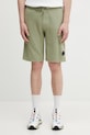 C.P. Company szorty bawełniane gładkie zielony 20CMSB704A002246G