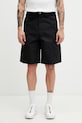 MM6 Maison Margiela pantaloni scuți cargo pentru bărbați, din bumbac negru SH0MU0021.MTN137.961