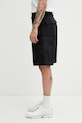 MM6 Maison Margiela pantaloni scuți cargo pentru bărbați, din bumbac SH0MU0021.MTN137.961 negru SS26