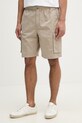 Calvin Klein Jeans szorty cargo męskie bawełniane z elastanem beżowy LV04RB618G