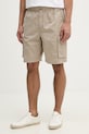 Calvin Klein Jeans szorty cargo męskie bawełniane z elastanem beżowy LV04RB618G