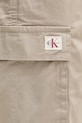 Calvin Klein Jeans szorty cargo męskie bawełniane z elastanem beżowy LV04RB618G