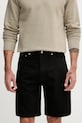Calvin Klein Jeans kratke hlače muške od trapera crna LV04RF794G
