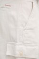 Calvin Klein Jeans cargo kratke hlače moške z lanom bež LV04RF610G
