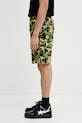A Bathing Ape pantaloni scurți din bumbac ABC Camo Shark 001SPL301010M verde SS26