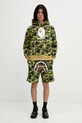 A Bathing Ape szorty bawełniane ABC Camo Shark 001SPL301010M zielony