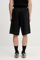 Clothing Y-3 linen blend shorts CV PLT SHORT KS7639 black