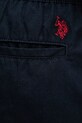 Šortky s prímesou ľanu U.S. Polo Assn. LINEN DECK MUP3552 tmavomodrá
