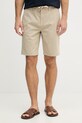 U.S. Polo Assn. къс панталон мъжки от памук USPA COMFORT WAIST CLASSIC CHINO бежов MUP4696