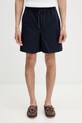 Maison Kitsuné szorty męskie bawełniane z elastanem granatowy QM01401WC5082