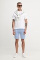 Lacoste szorty bawełniane GH9743 niebieski SS26