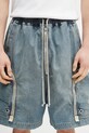 Rick Owens DRKSHDW Bauhaus szorty jeansowe męskie niebieski DU01F4389.DWB
