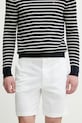 Tommy Hilfiger šortky chino pánske bavlnené s elastanom biela MW0MW42352