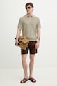 Tommy Hilfiger šortky pánske s ľanom MW0MW44353 hnedá SS26