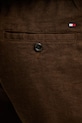 Tommy Hilfiger šortky pánske s ľanom hnedá MW0MW44353