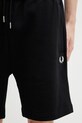 Fred Perry szorty dresowe bawełniane męskie czarny S8505