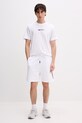 Karl Lagerfeld Jeans teplákové šortky pánské bavlněné A2M10166 bílá SS26