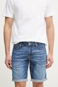 Guess šortky pánské s příměsí lnu SONNY modrá M6GD01.D0756