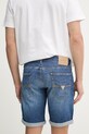 Oblečení Guess šortky pánské s příměsí lnu SONNY M6GD01.D0756 modrá